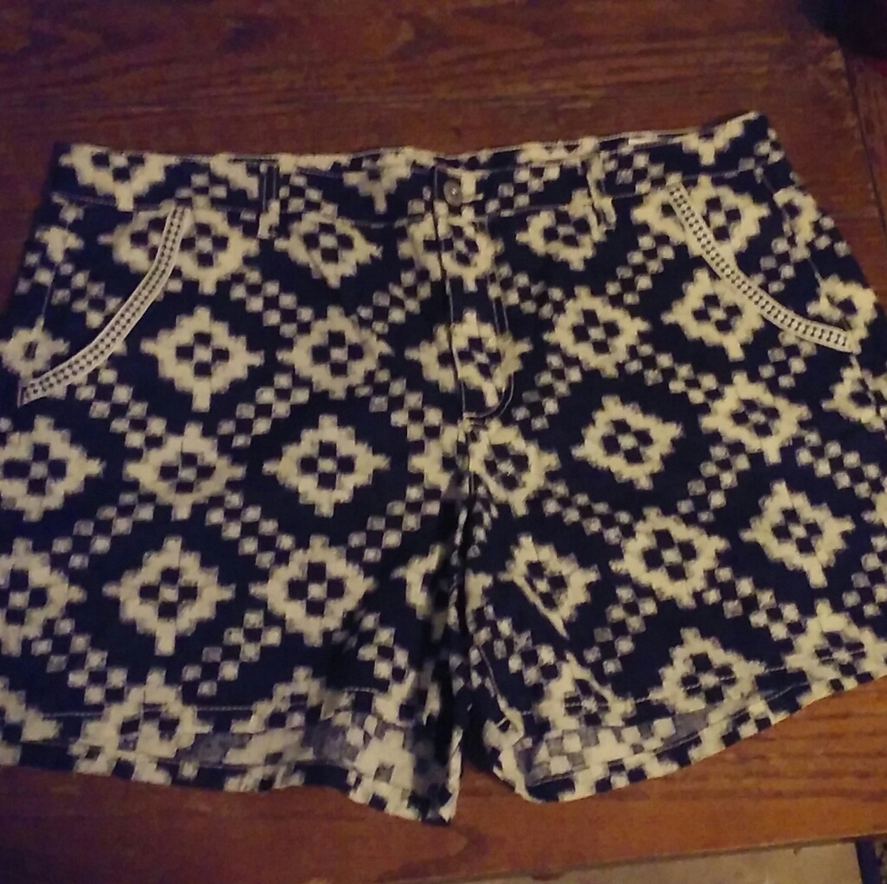 Two Vince Camuto sz 32 14 Navy & White Shorts